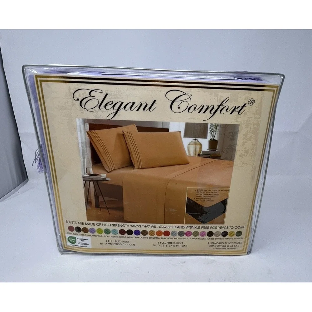 Elegant Comfort Bed Sheet Set FULL Lilac Purple Comfort Soft Touch